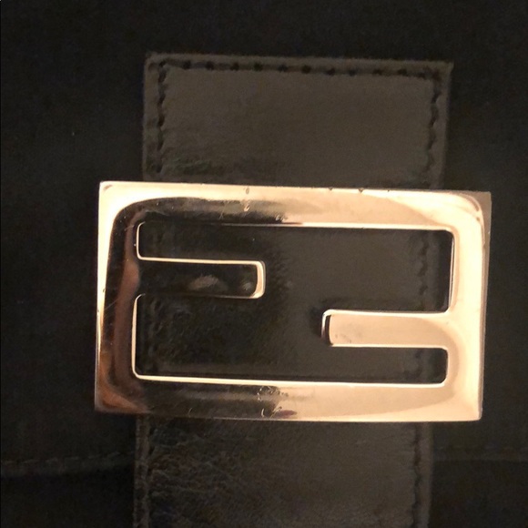 FENDI BLACK NEOPRENE SHOULDER BAG - Picture 8 of 8